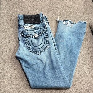 True Religion Light Blue Men’s distressed Jeans